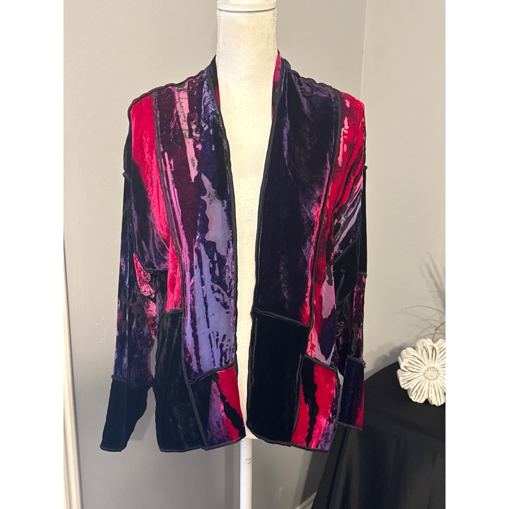 EGO Hand Dyed Velvet Patchwork Jacket